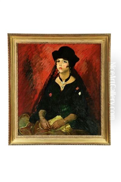 Margaret In Spanish Costume Oil Painting by Alice Schille