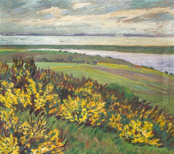 Ginsterhang Oil Painting by Bertha Schilling