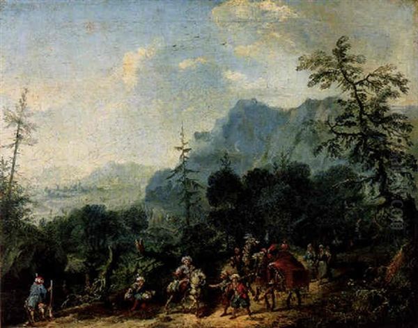 Landschaft Oil Painting by Maximilian Joseph Schinagl