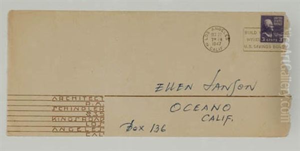 Ephemera Oil Painting by Rudolph M. Schindler