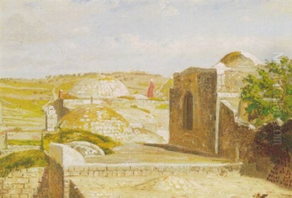 Parti Fra Palaestina Oil Painting by August Heinrich Georg Schiott