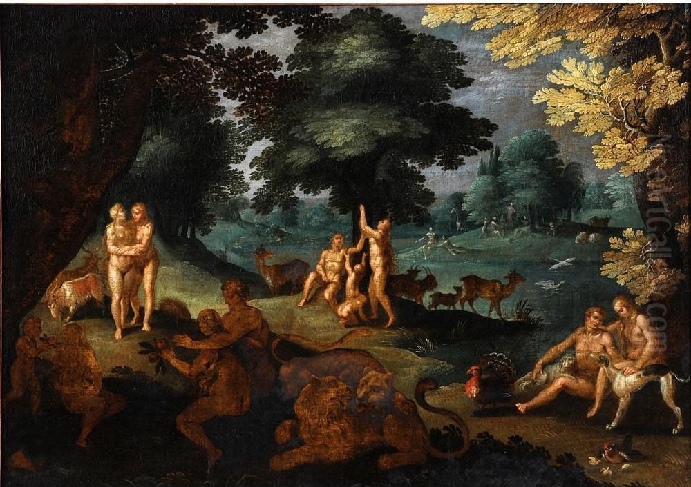 Le Paradis Terrestre Oil Painting by Frederick Bouttats