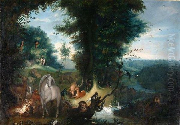 N The Garden Of Eden Oil Painting by Frederick Bouttats