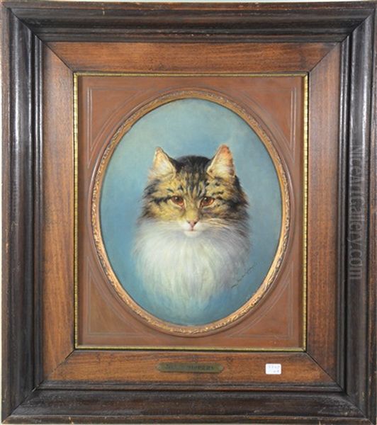 Tete De Chat Oil Painting by Joseph Schippers