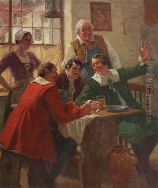 Laudarosul Oil Painting by Victor Schivert