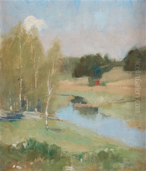 Landskap Fran Raseborg (landscape From Raseborg) Oil Painting by Helene Schjerfbeck
