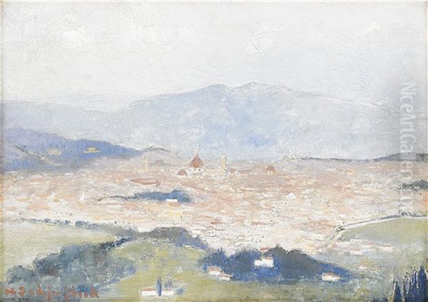 Vy Over Florens Oil Painting by Helene Schjerfbeck