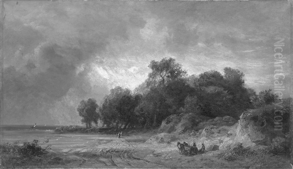 Sturmbewegte Gegend Oil Painting by Eduard Schleich the Elder