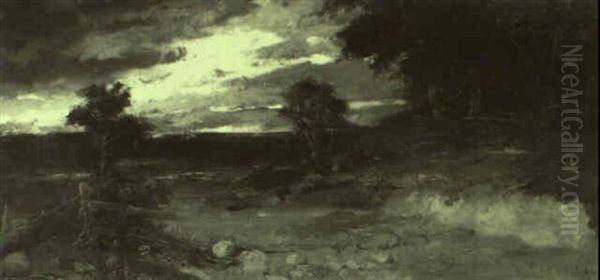 Gewitterlandschaft Oil Painting by Eduard Schleich the Elder