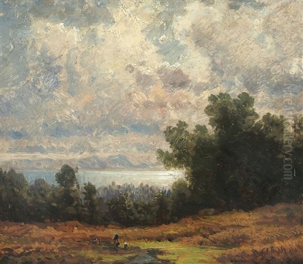 Landschaft In Den Voralpen Oil Painting by Eduard Schleich the Younger