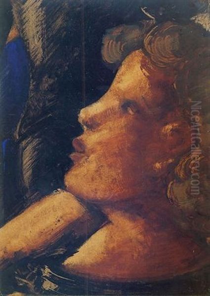 Aufblickend Oil Painting by Oskar Schlemmer