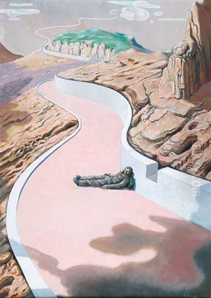 Der Schlafer Oil Painting by Rudolf Schlichter