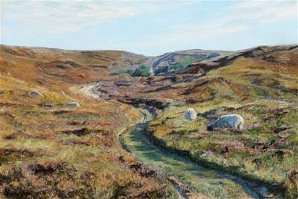 A Danish Landscape Oil Painting by Johann Christopher Schlichtkrull