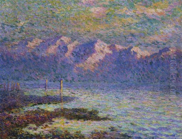 Vu D'un Lac Oil Painting by Willy Schlobach