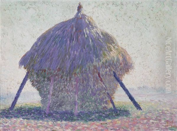 The Haystack Oil Painting by Willy Schlobach