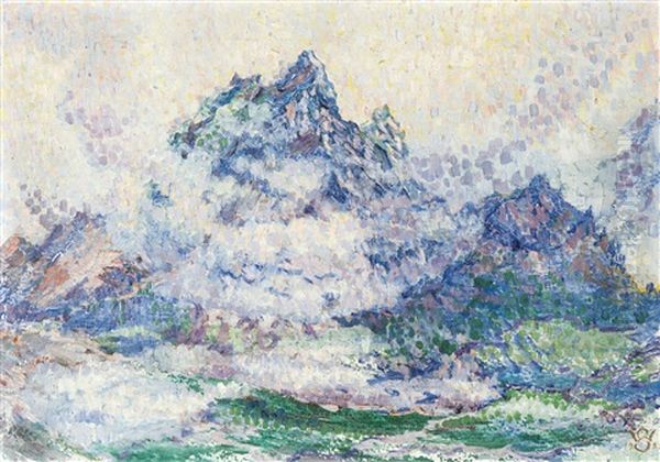 Paysage De Montagne Oil Painting by Willy Schlobach