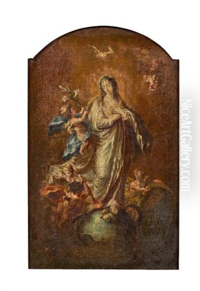 Maria Immaculata Oil Painting by Martin Johann (Kremser Schmidt) Schmidt