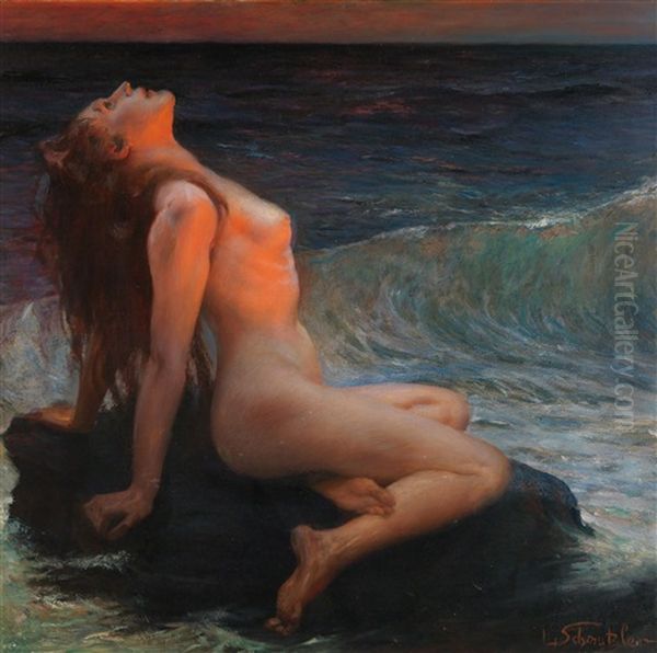 Sunrise Oil Painting by Leopold Schmutzler