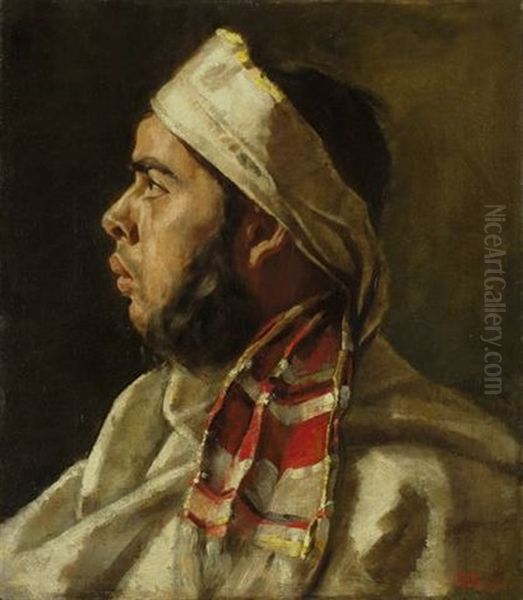 Araber Oil Painting by Sascha Schneider