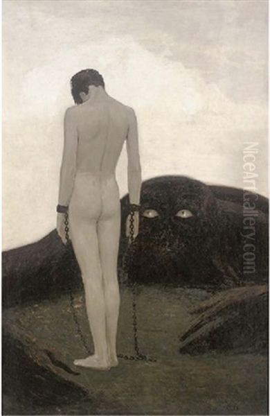 Emotion Of Dependency Oil Painting by Sascha Schneider