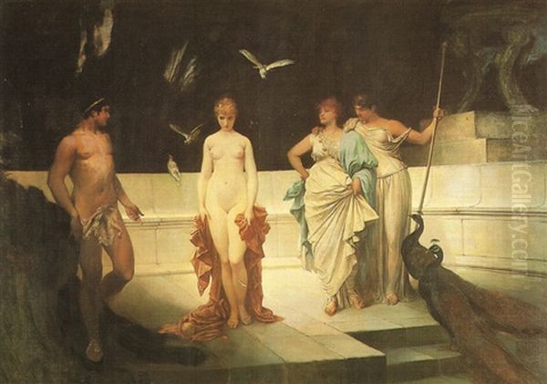 Das Urteil Des Paris Oil Painting by Sascha Schneider