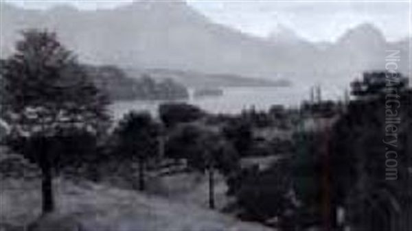 Landschaft Be Luzern Oil Painting by Karl Friedrich Schobinger