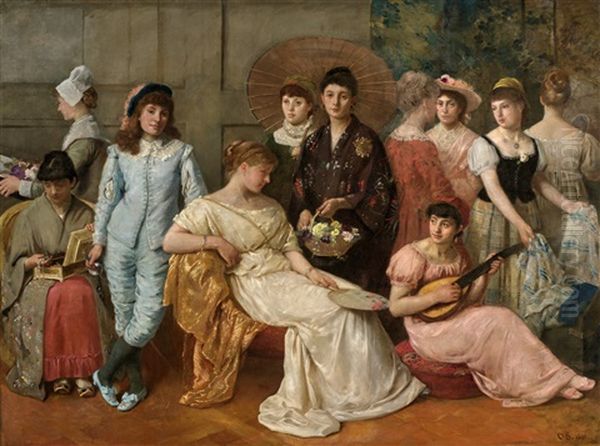 Sydlandskt Palats Oil Painting by Otto Scholderer