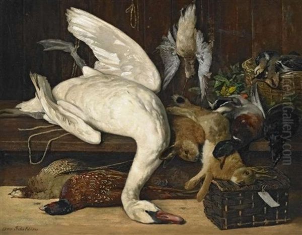 Jagdstillleben Oil Painting by Otto Scholderer