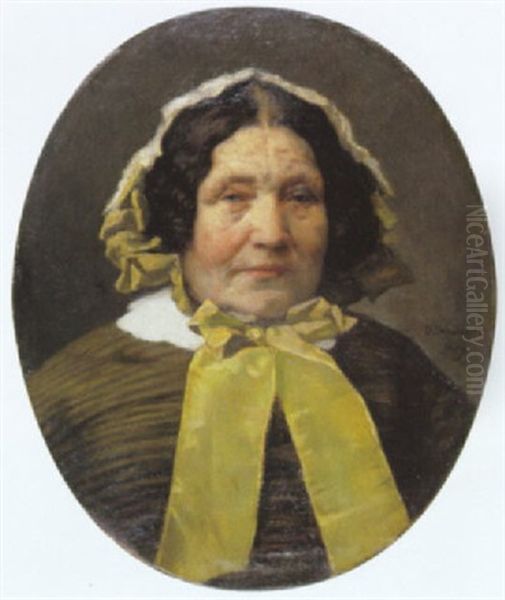 Bildnis Einer Alten Frau Oil Painting by Otto Scholderer