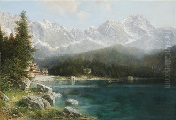 Seelandschaft Oil Painting by Alfred K.J.O. von Schoenberger