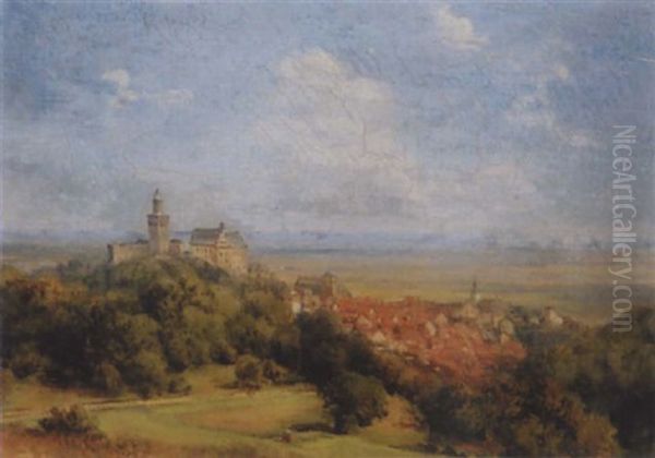 Blick Vom Malerwinkel Auf Kronberg Oil Painting by Alfred K.J.O. von Schoenberger
