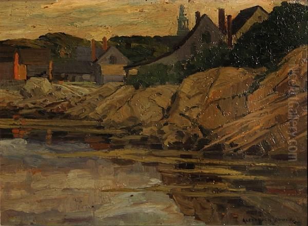 The Church Tower, Rockport Oil Painting by Alexander Bower