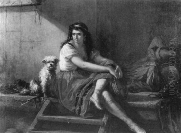 Tanzpause Oil Painting by Alois Schoenn