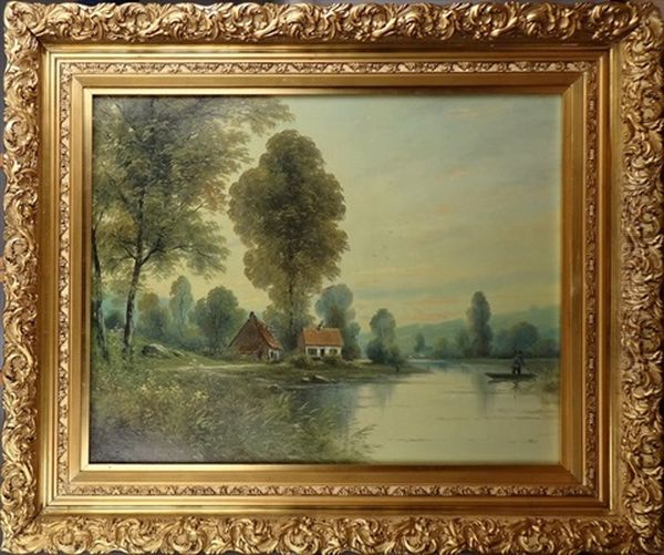 Paysage De Campagne Anime Oil Painting by Paul Schouten