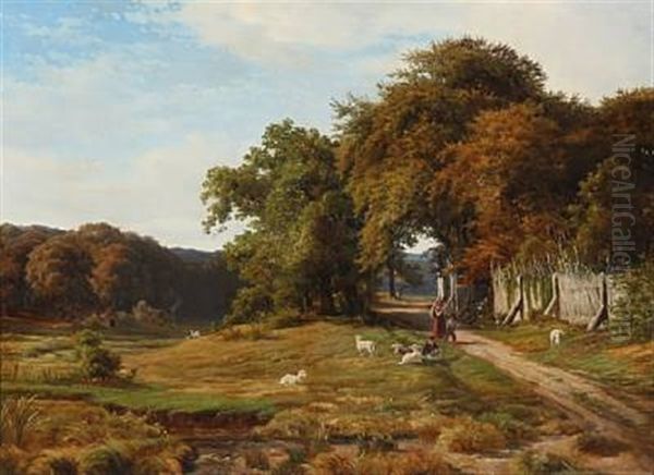 Summer Day In Nothern Zealand Oil Painting by Axel Thorsen Schovelin