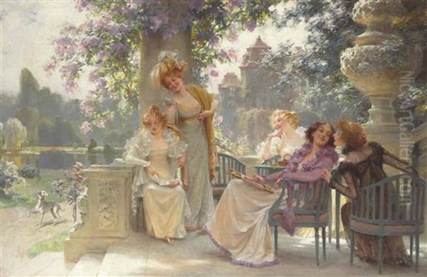 Springtime With Friends Oil Painting by Alois Hans Schram