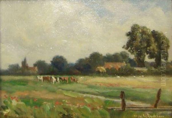Inscribed Verso Oil Painting by William Leslie Bowles