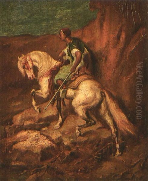 Kabyle Oil Painting by Adolf Schreyer