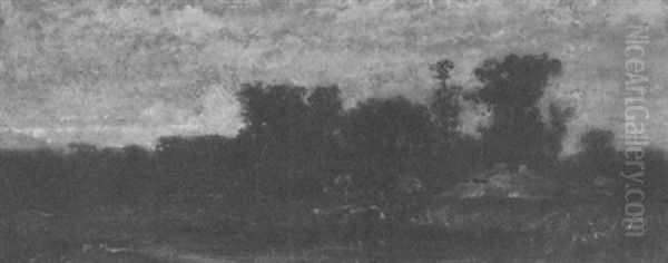 Walachenpferde Am Teich Oil Painting by Adolf Schreyer