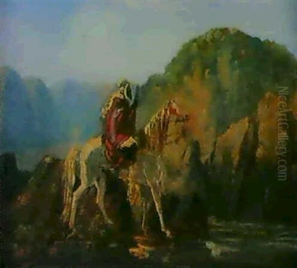 Arabischer Reiter Oil Painting by Adolf Schreyer