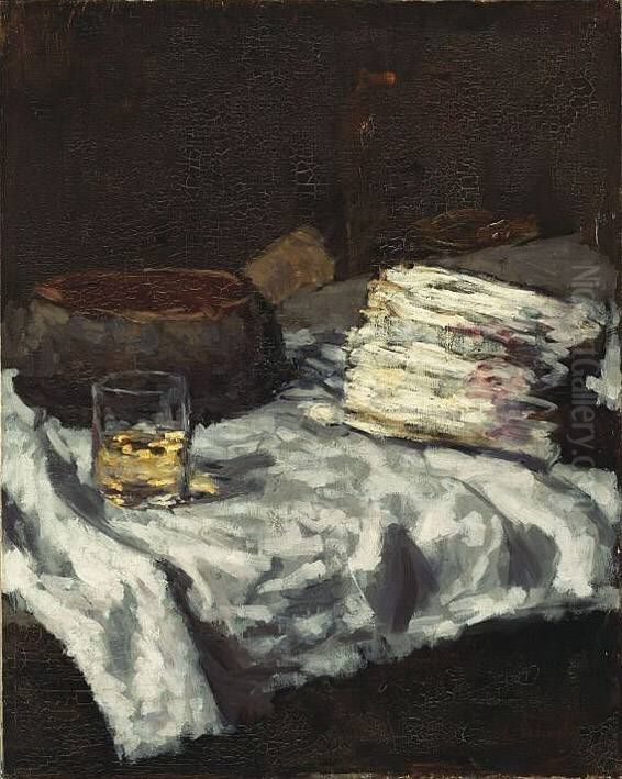 Stillleben Mit Spargel Oil Painting by Carl Schuch