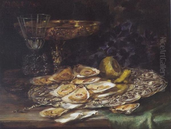 Stilleben Mit Austern Oil Painting by Nathalie Schultheiss