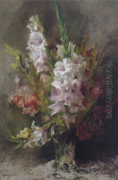 Gladiolenstraus Oil Painting by Nathalie Schultheiss