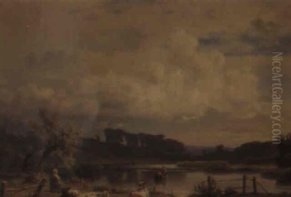 Der Eiger Im Berner Oberland Oil Painting by Robert Schultze