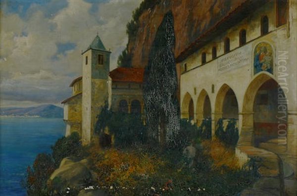 Kloster An Der Kuste Dalmatiens Oil Painting by Hans Rudolf Schulze