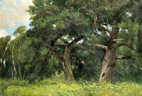 Old Trees Oil Painting by Hans Rudolf Schulze