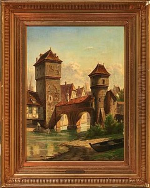 View Of Nuremberg Oil Painting by Harald Schumacher