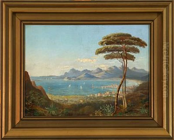 View Of The Bay Of Naples Oil Painting by Harald Schumacher