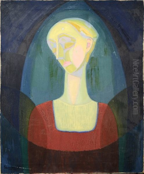 Listening To Music Oil Painting by William Schumacher