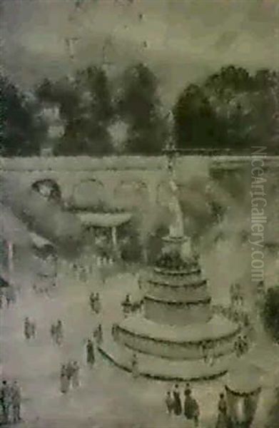 Fair At The Promenade Oil Painting by William Schumacher